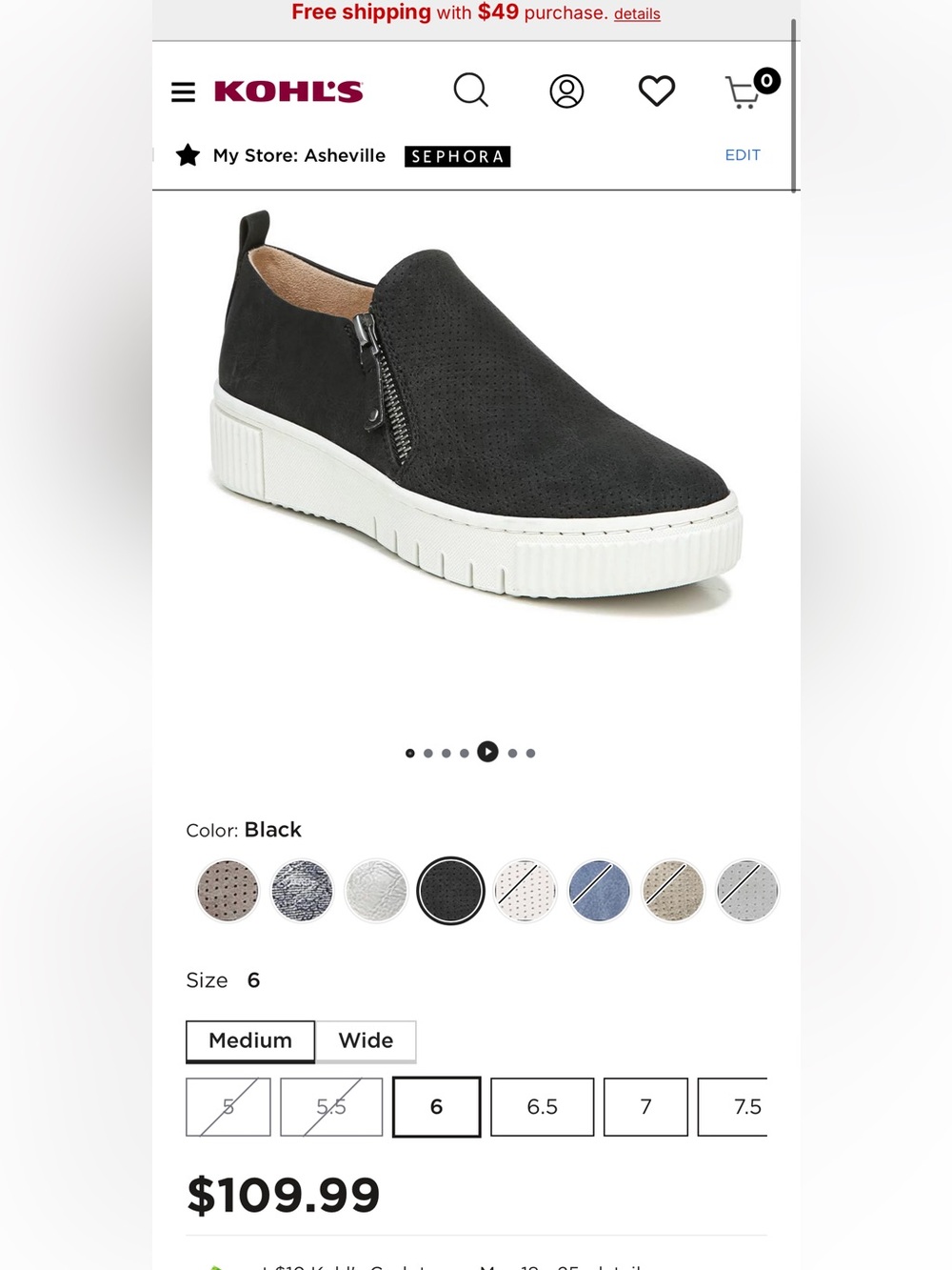 SOUL Naturalizer Black Slip-On Platform Sneaker